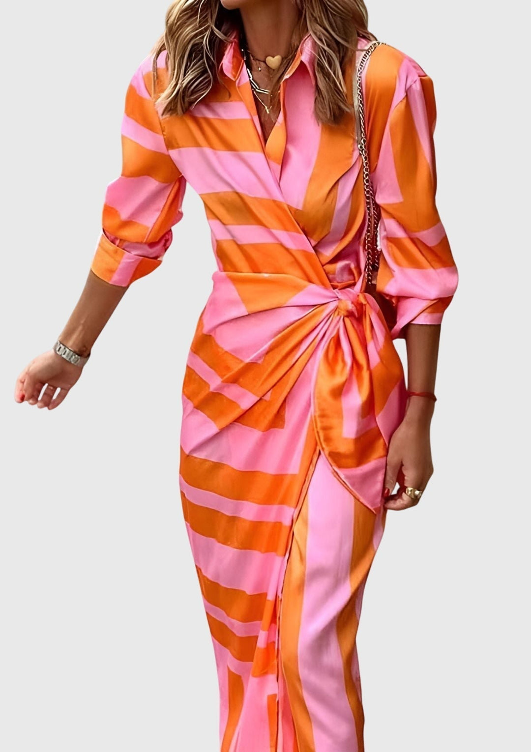 Mijntje | Elegant Wrap Dress with Print