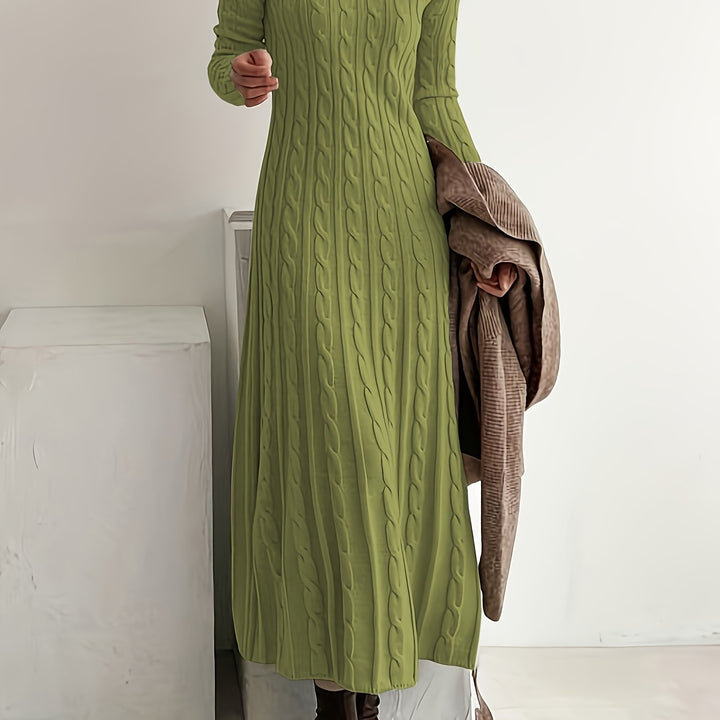 Sarah | Comfortable Maxi Dress in Cable Knit