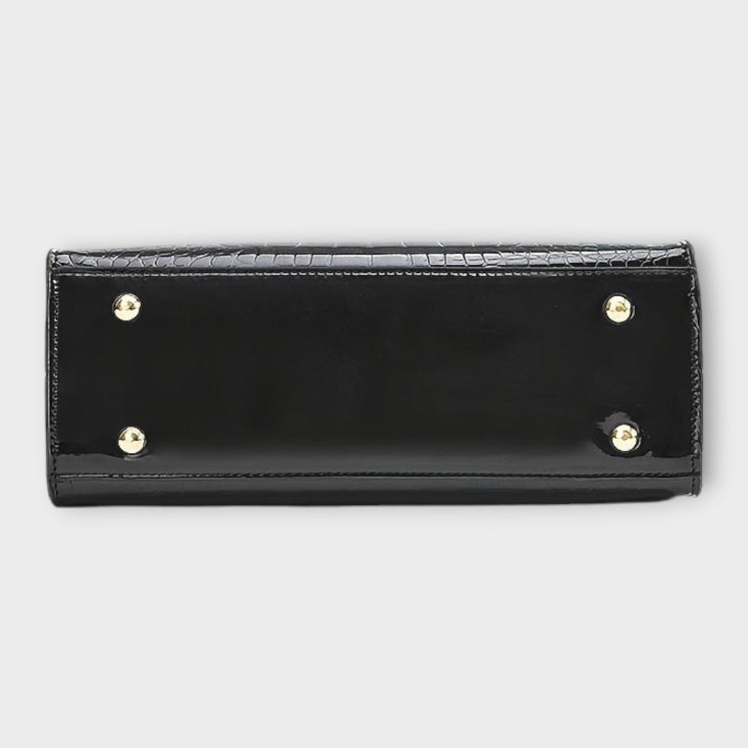 Carolien | Handbag made of shiny crocodile leather