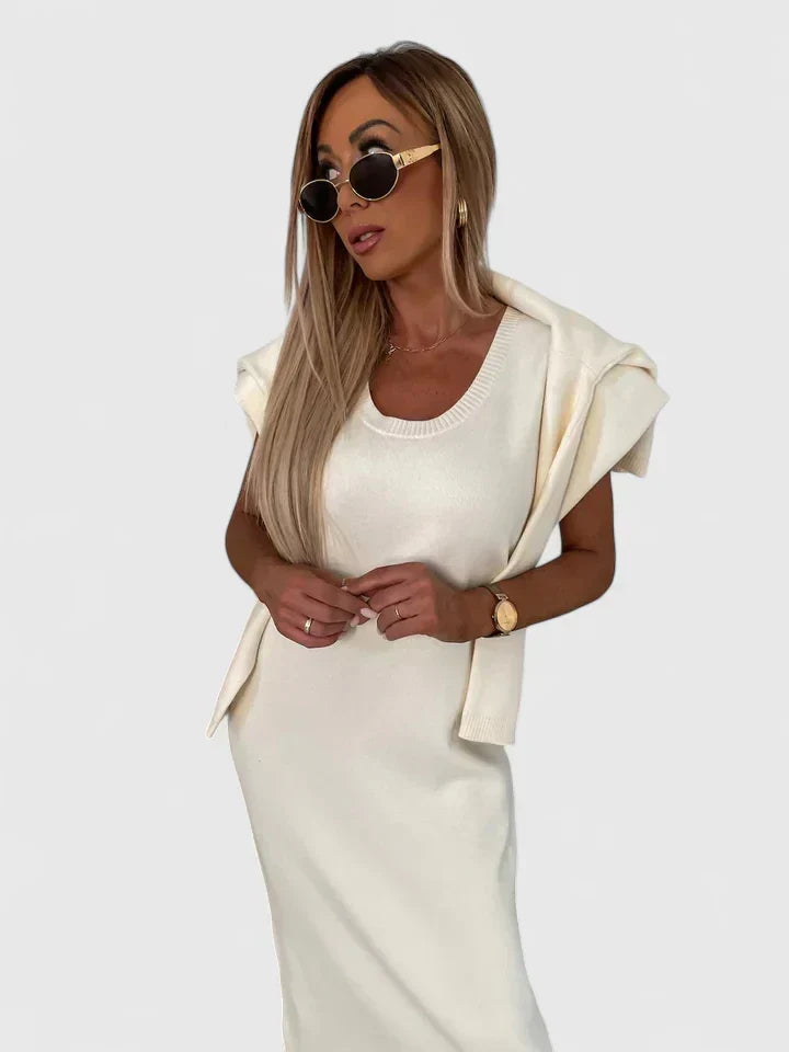 Tine | Elegant Dress and Turtleneck Set