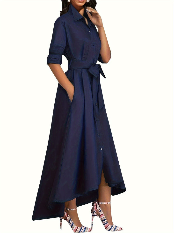 Nynke | Perfect Maxi Button Dress for Parties