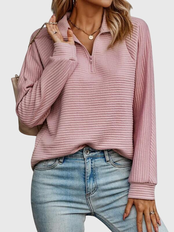 Nora | Elegant Sweater with Half Zip