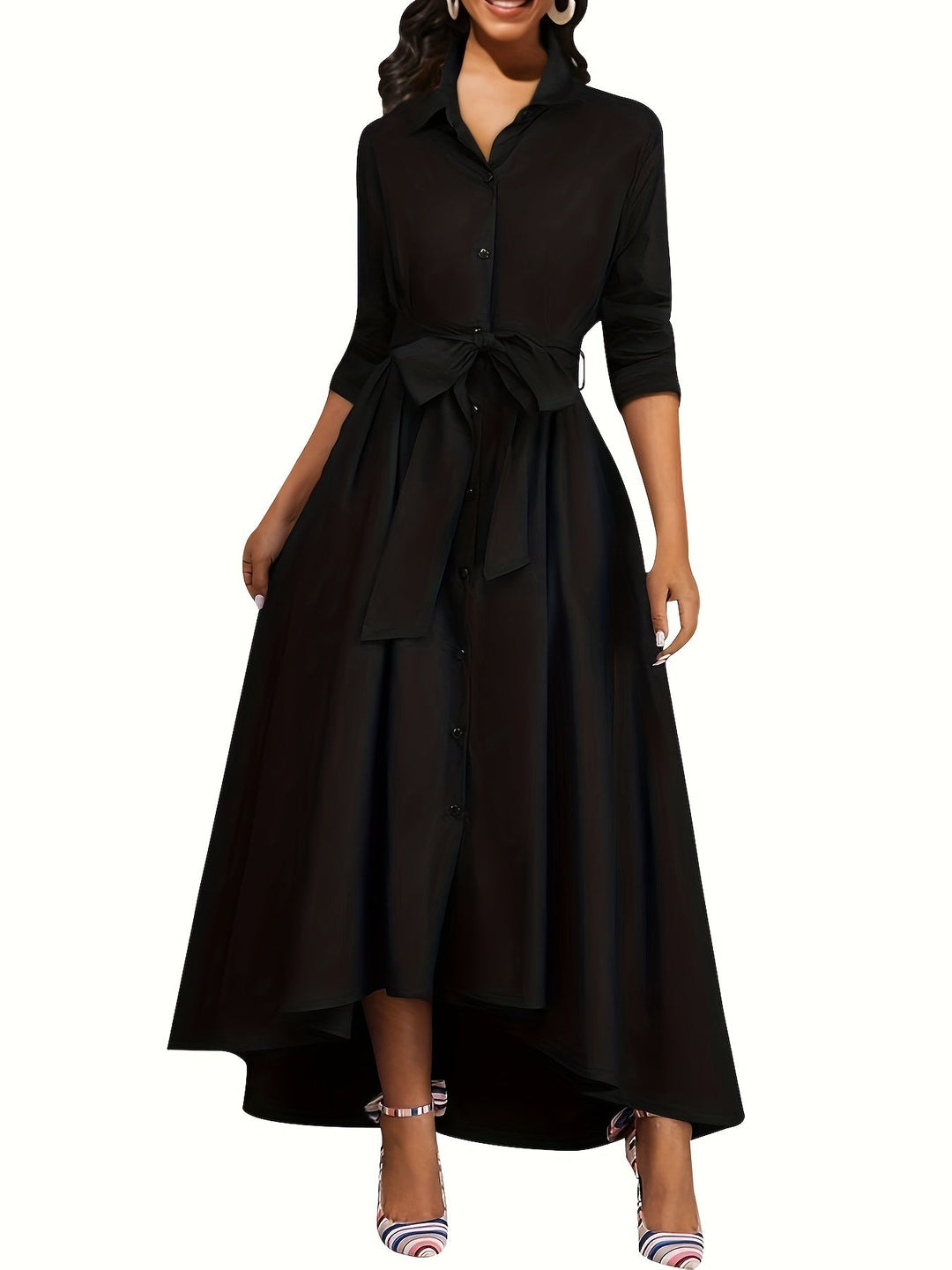 Nynke | Perfect Maxi Button Dress for Parties