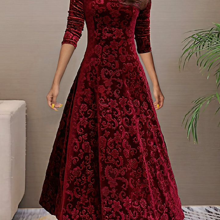 Carine | Elegant Velvet Dress for Holidays