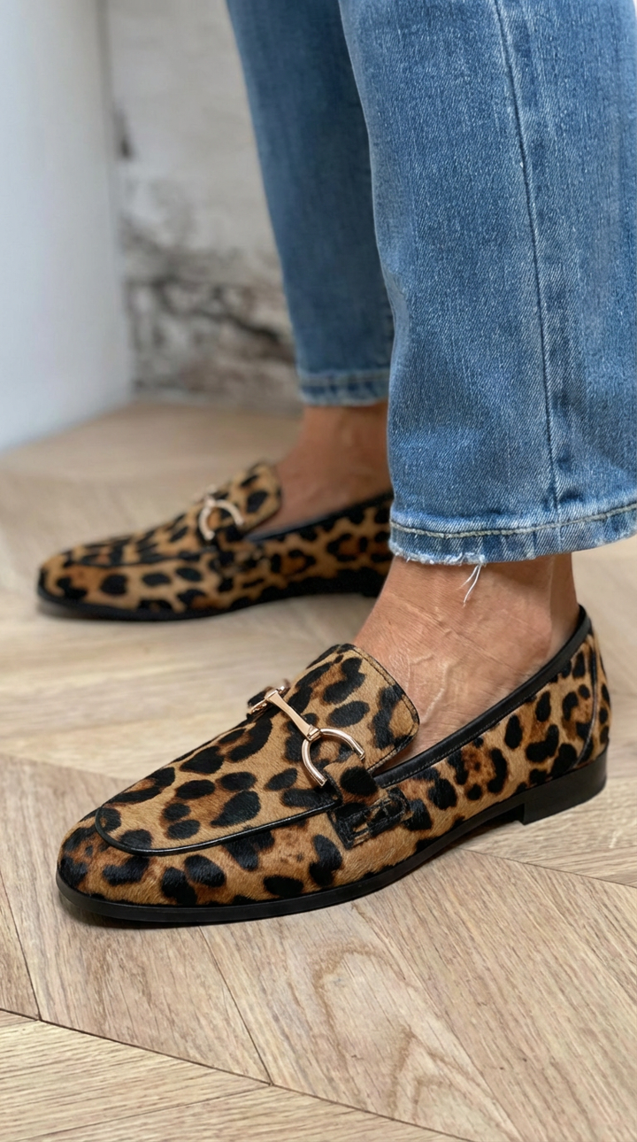 Adrianna - Bold Leopard Moccasins