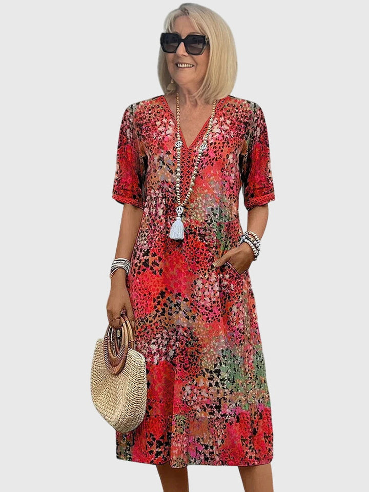 Sophie | Elegant Midi Floral Dress