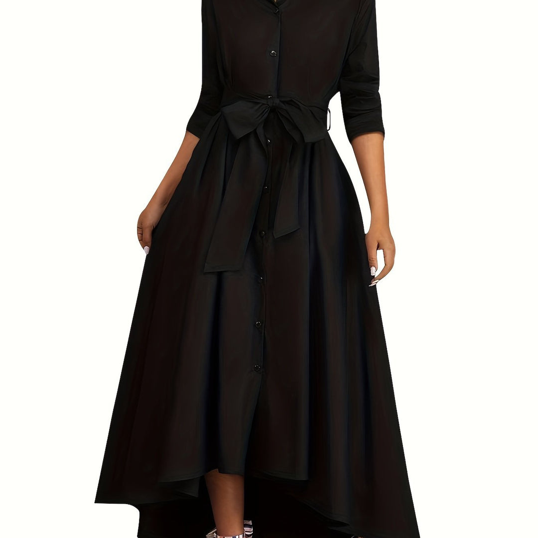 Nynke | Perfect Maxi Button Dress for Parties