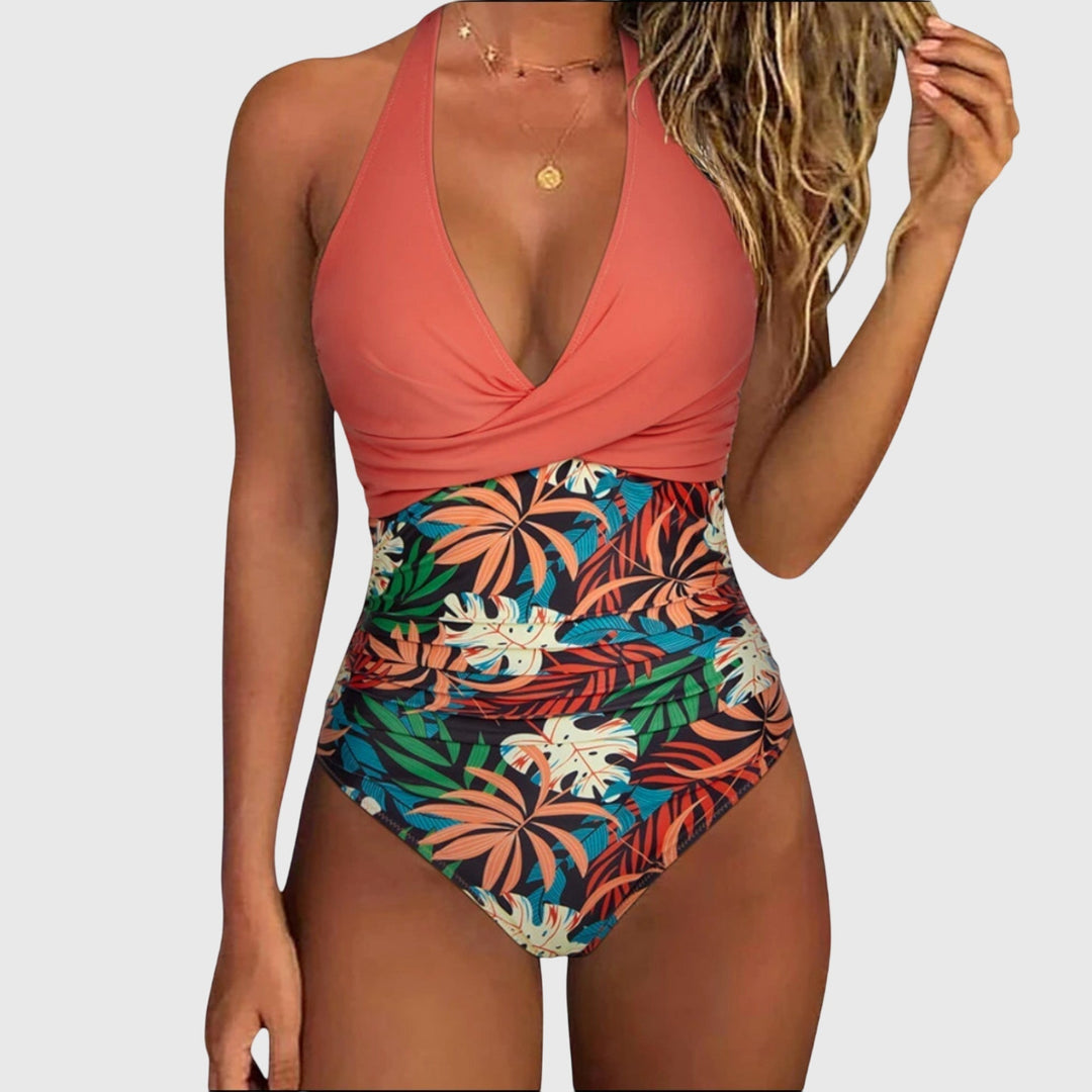 Silvia | Elegant one-piece bikini with V-neck