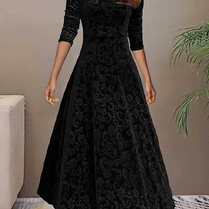 Isa | Elegant Maxi Dress with Pattern