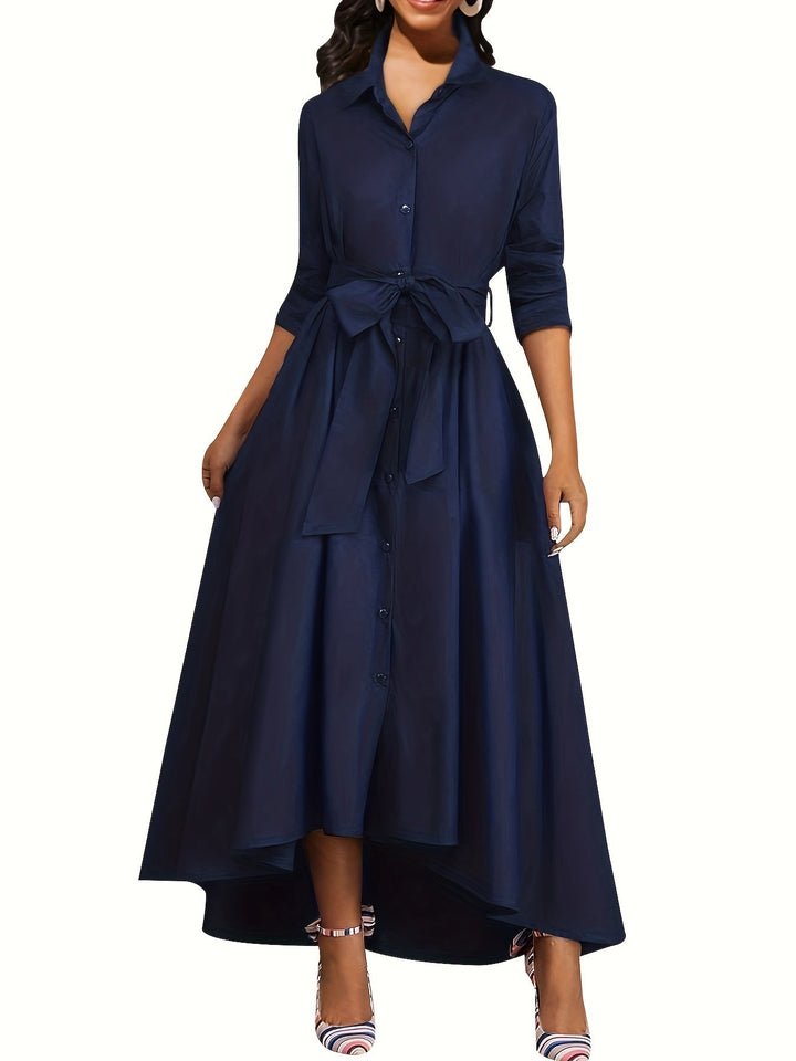 Nynke | Perfect Maxi Button Dress for Parties