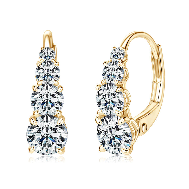 Earrings Carol Four-Stone