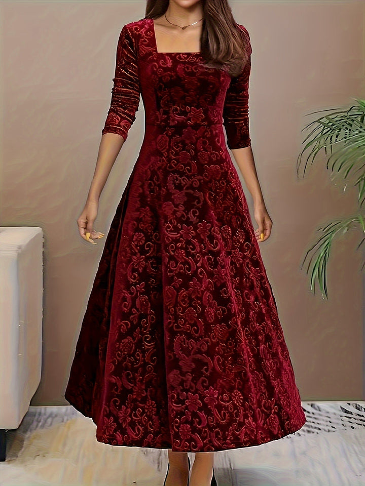 Isa | Elegant Maxi Dress with Pattern