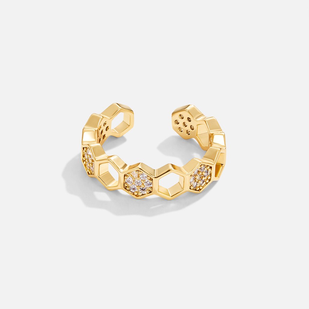 Frédérique – Gold-plated ring with decorative pearl
