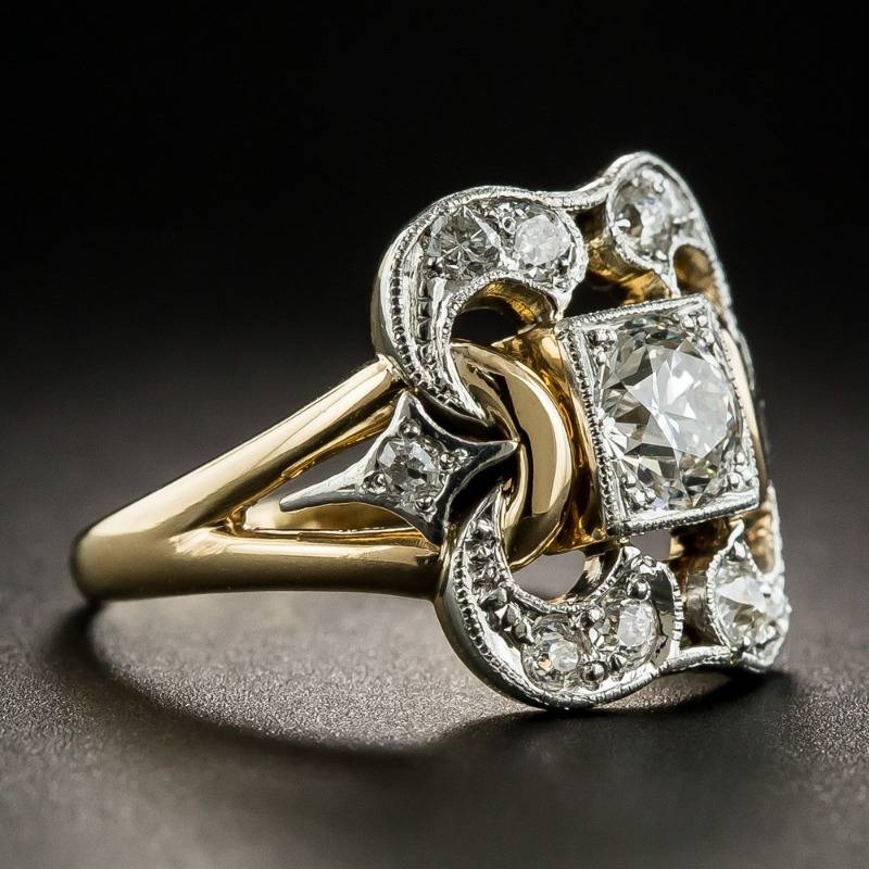Vintage Gold Ring Zirconia