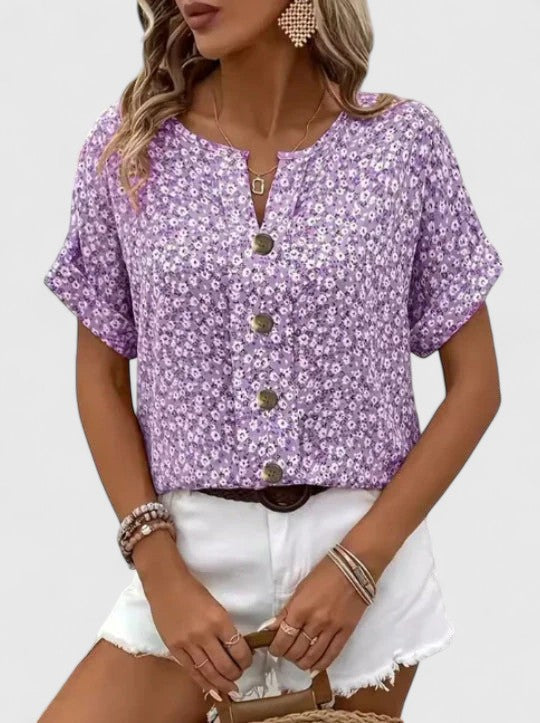 Christel | Elegant Floral Top for Summer