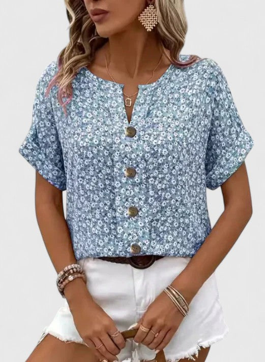 Lydia | Elegant Floral Top for Summer