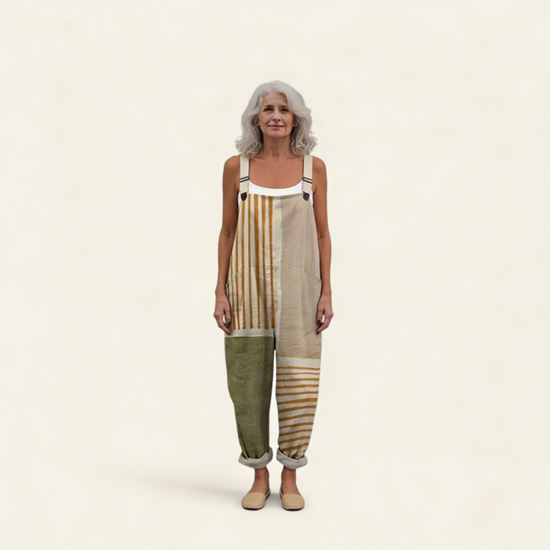 Juliette | natural striped, bright and refined dress