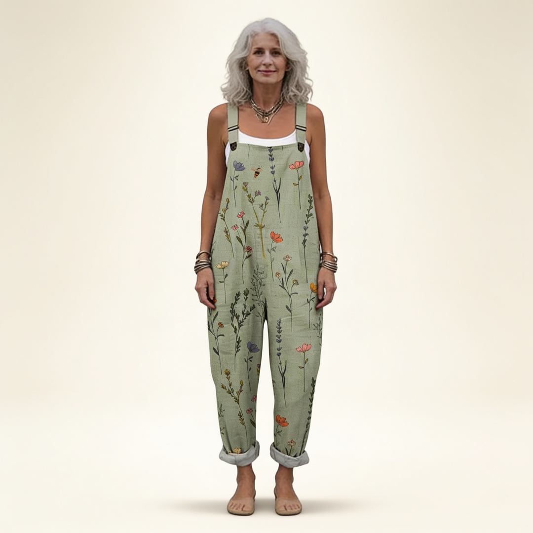 Truus | sage flowers dress