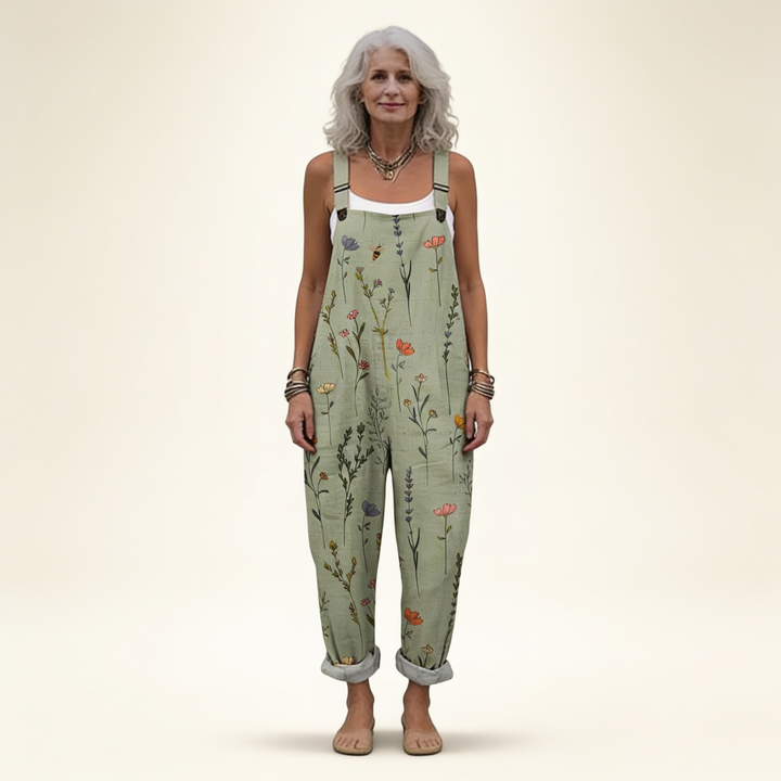 Truus | sage flowers dress