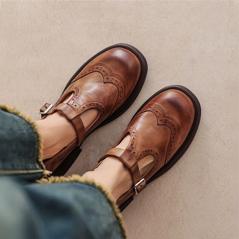 Wanda | Leather Mary Janes