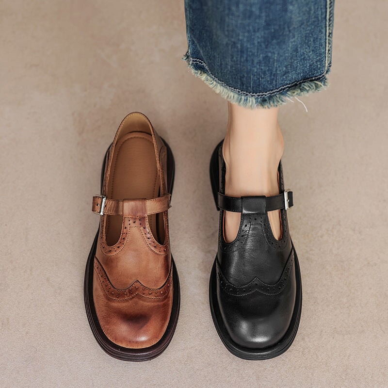Wanda | Leather Mary Janes