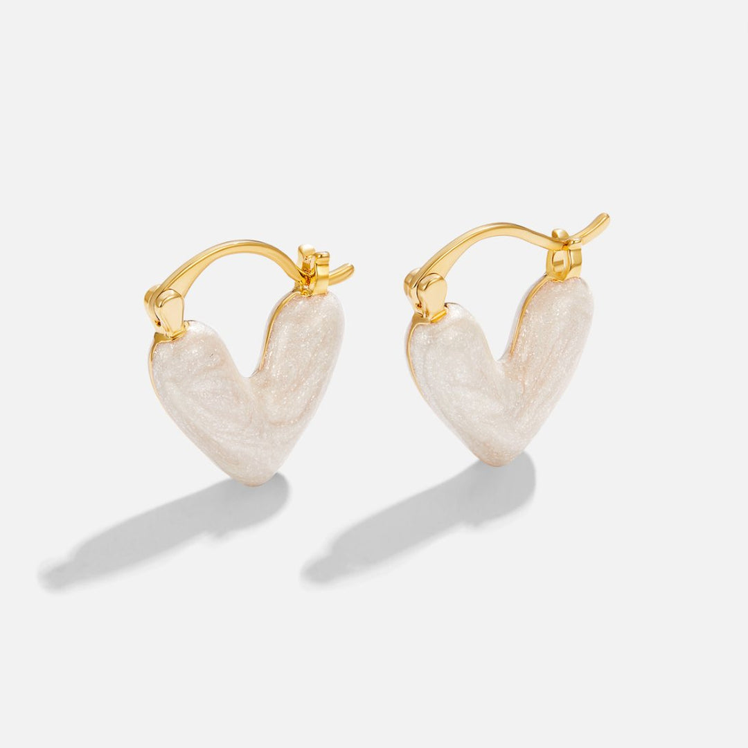Claire-Louise – Gold earrings adorned with small crystals